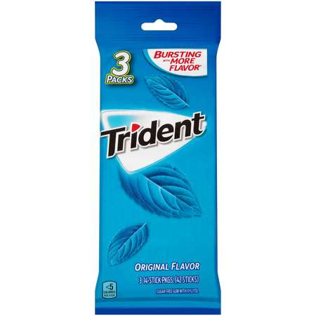 Trident Original Sugar Free Gum 14 Pieces, PK60 -  1137